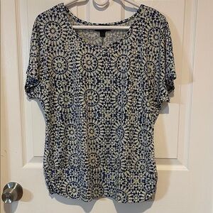 AB Studio Womens Short Sleeve Top Medium